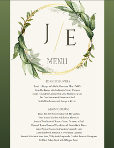 Catering Menu Left