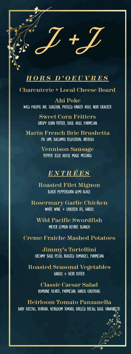 Catering Menu Right